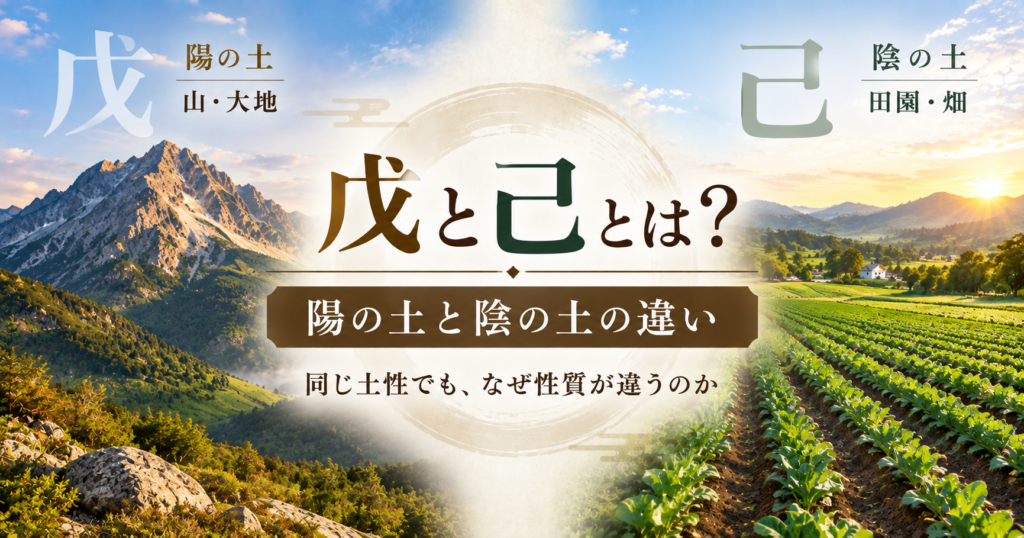 戊と己の土性における働き方の違い